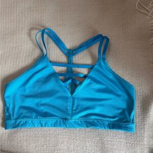 Victoria Sport Strappy Blue Sports Bra